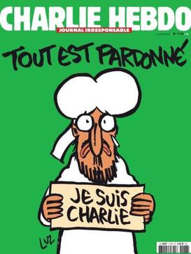 The original issue No. 1178 of *Charlie Hebdo*, published on January 14, 2015, completely new and unread.